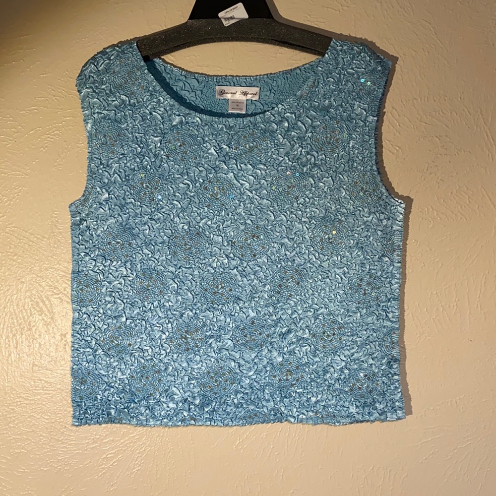 General Apparel Light Blue Tank with Sequins